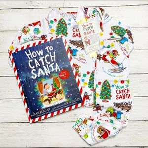 NWT Gap Santa Christmas Pajamas & Book Gift Set